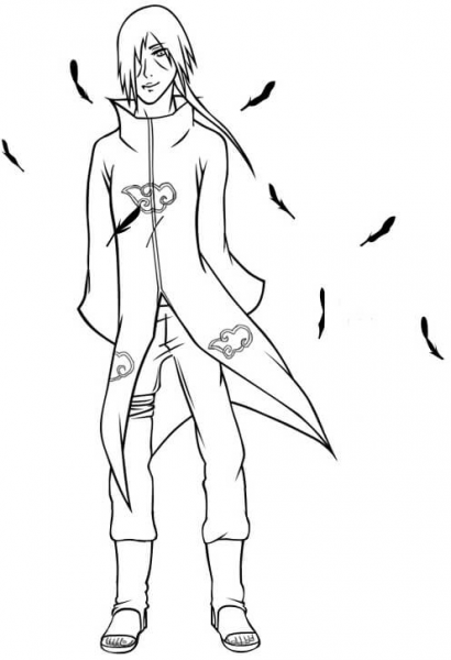 Itachi Uchiha coloring page image