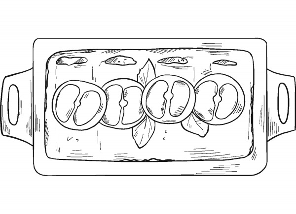 Italian Food coloring page image