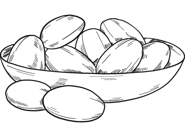 Italian Food – Olives coloring page image