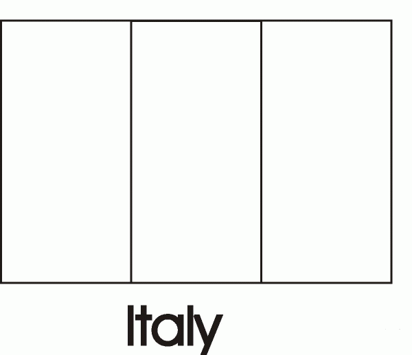Italy Flag  coloring page image