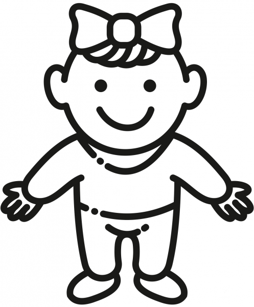 Its a Girl coloring page image