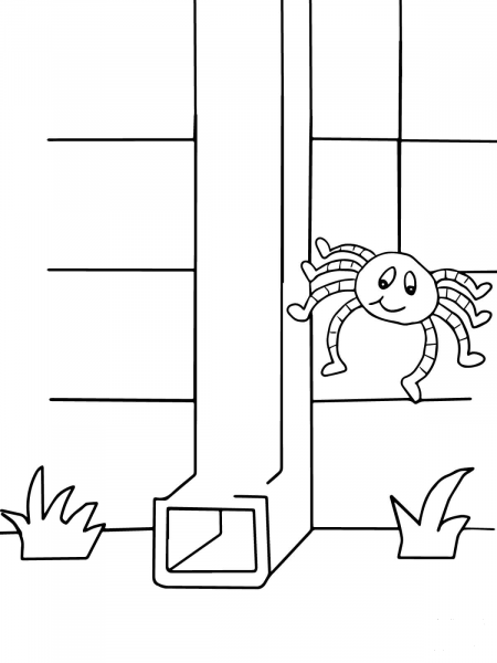 Itsy Bitsy Spider coloring page image