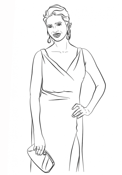 Ivanka Trump coloring page image