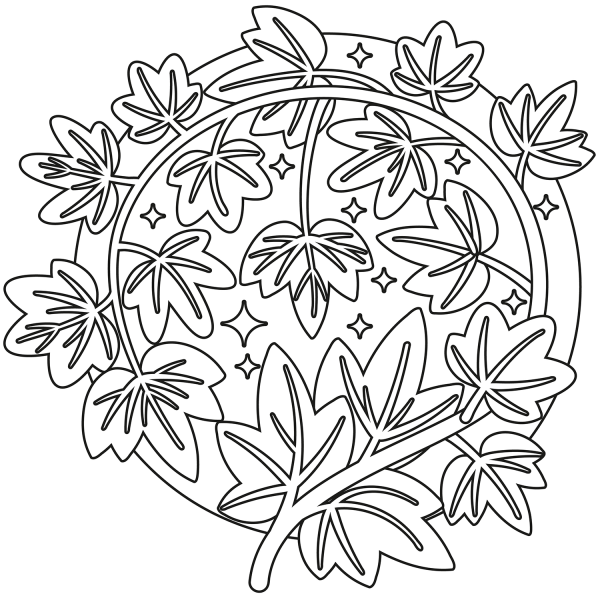 Ivy coloring page image