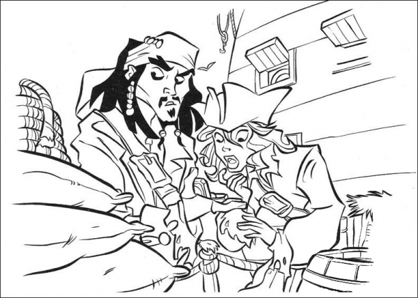Jack And His Friend  coloring page image