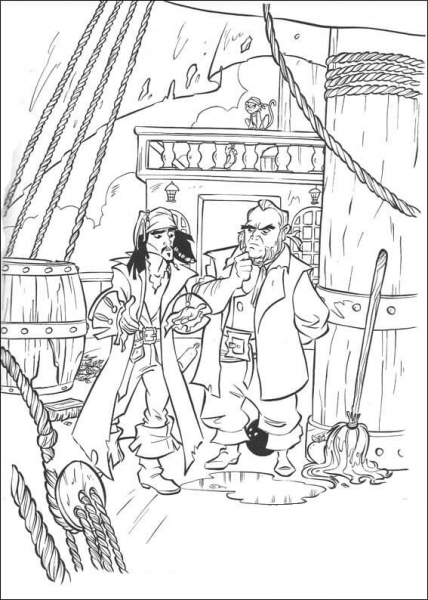 Jack and Master Gibbs coloring page image