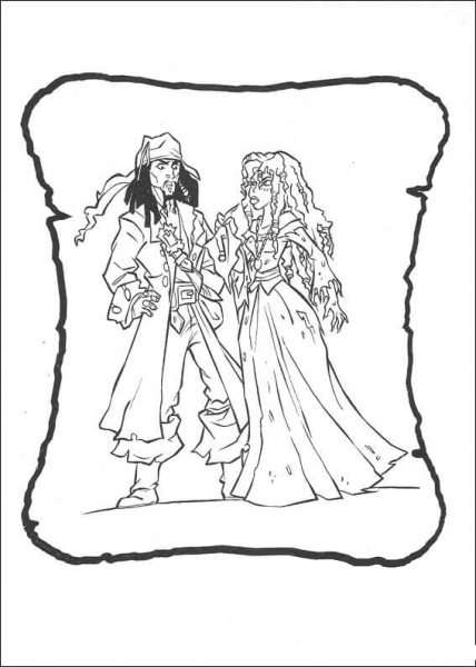 Jack And Tia Dalma coloring page image