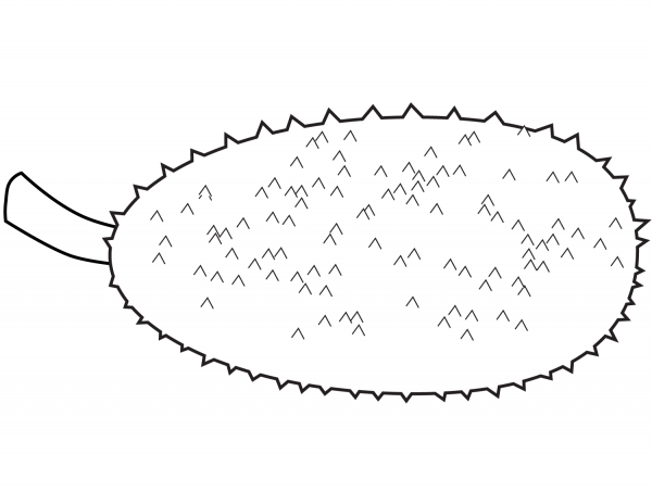 Jack Fruit coloring page image