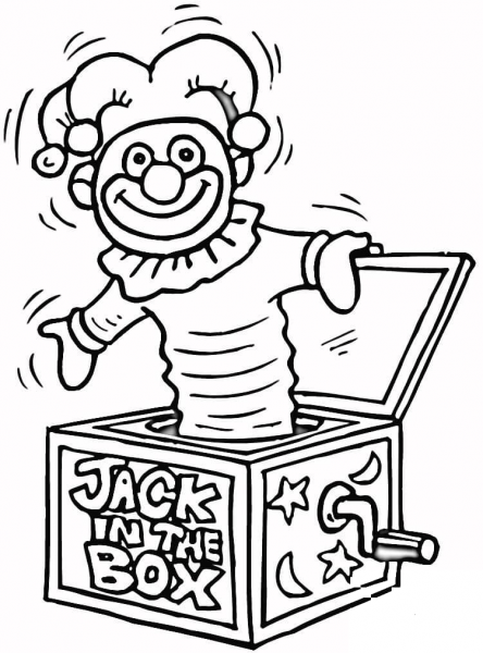 Jack in the Box Toy  coloring page image