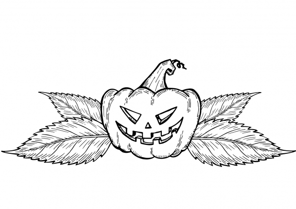 Jack-o’-lantern coloring page image
