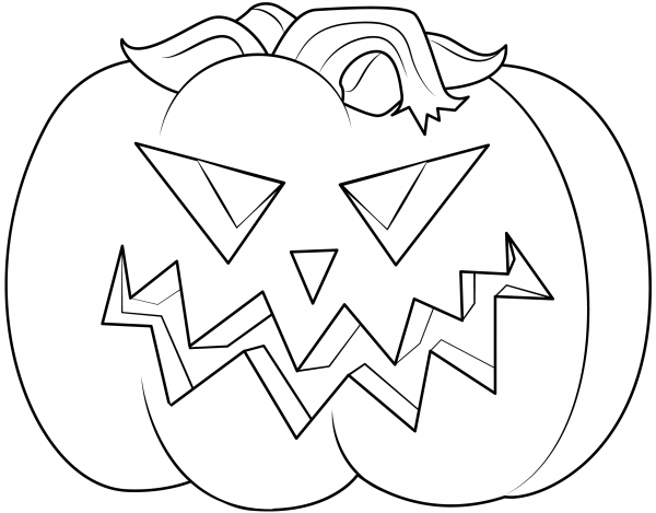 Jack-O-Lantern coloring page image