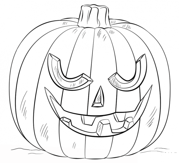 Jack-O-Lantern coloring page image