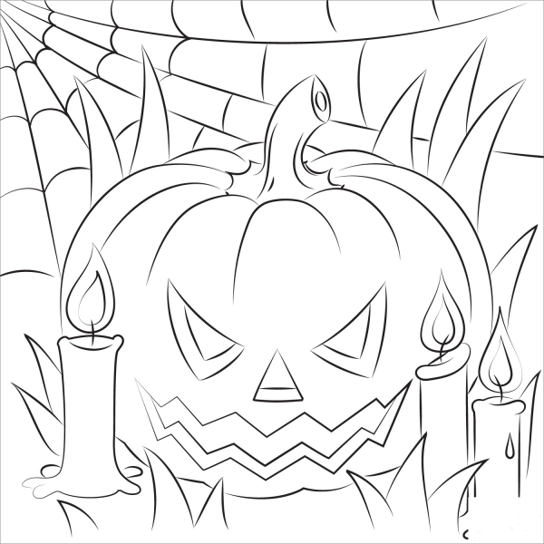 Jack-O’-Lantern coloring page image