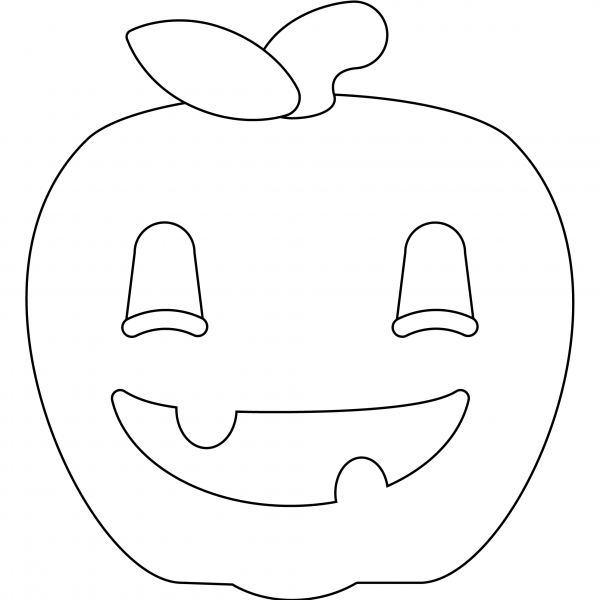 Jack-O-Lantern Emoji coloring page image