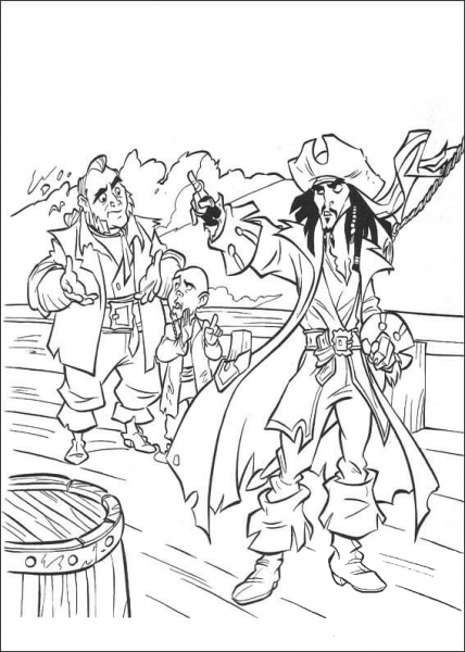 Jack shows the way to go coloring page image