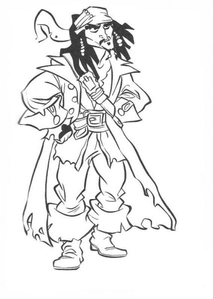 Jack Sparrow  coloring page image