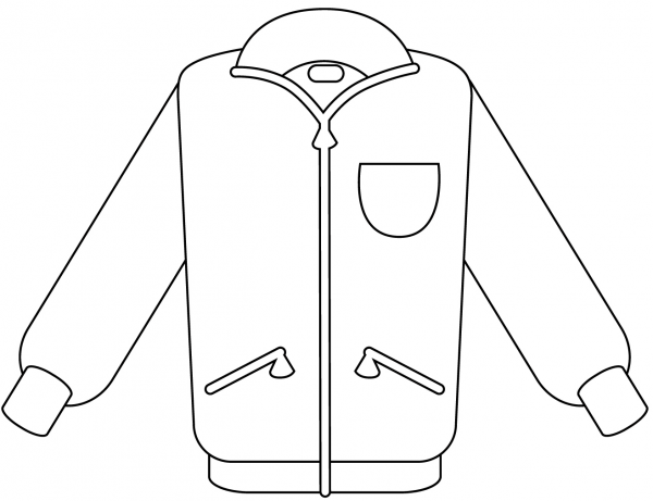 Jacket coloring page image