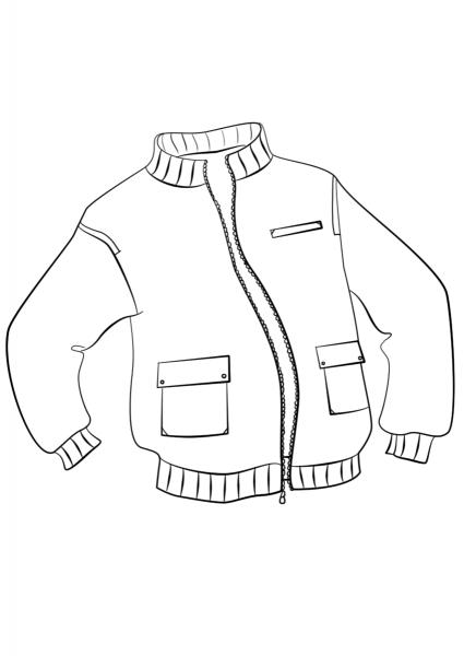 Jacket coloring page image