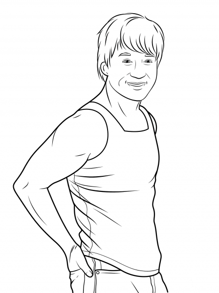 Jackie Chan coloring page image