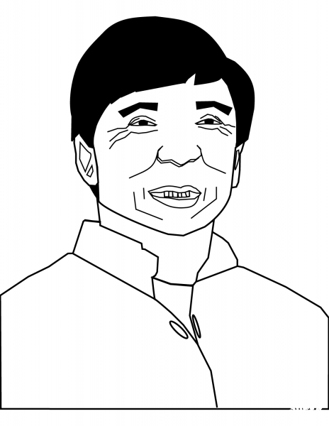Jackie Chan coloring page image