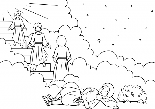 Jacob’s Ladder Dream coloring page image