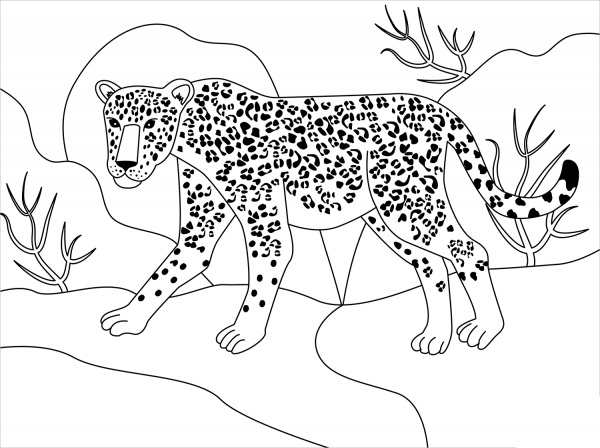 Jaguar coloring page image