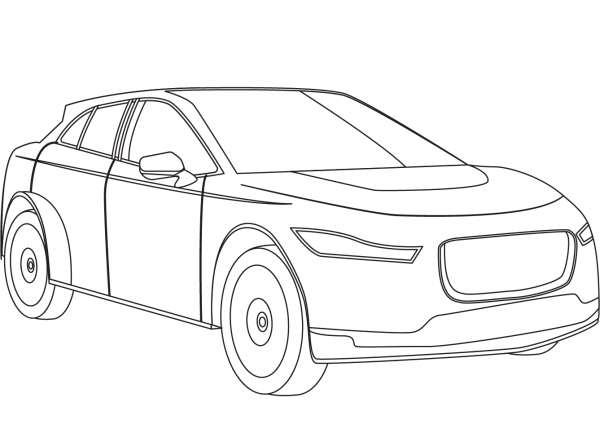 Jaguar I Pace coloring page image