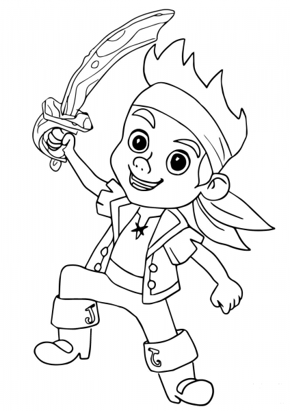 Jake Pirate coloring page image