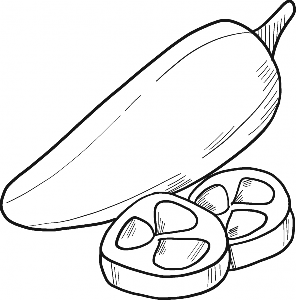 Jalapeno coloring page image
