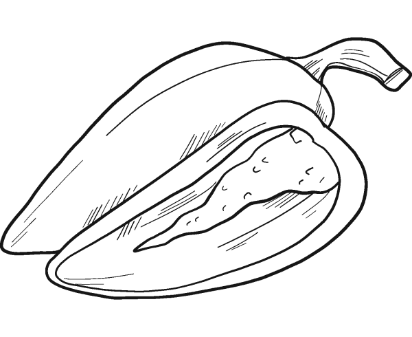 Jalapeno coloring page image