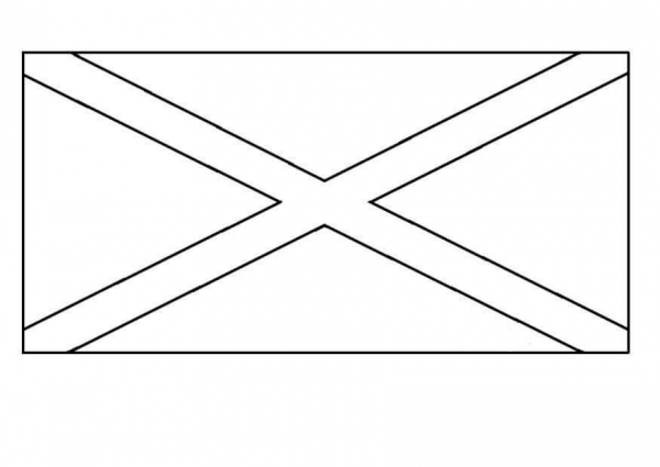 Jamaican Flag  coloring page image
