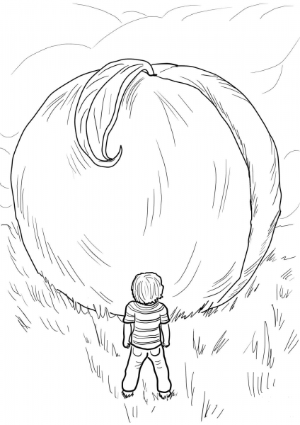 James and the Giant Peach coloring page image