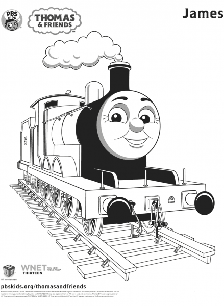 James from Thomas & Friends coloring page image