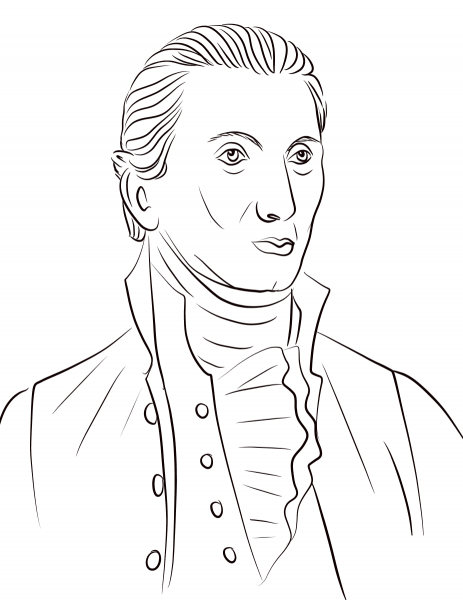 James Monroe coloring page image