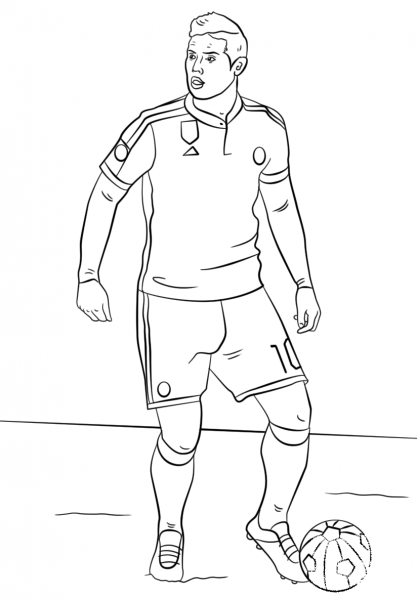 James Rodriguez coloring page image