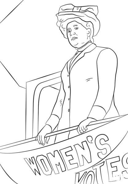 Jane Addams coloring page image