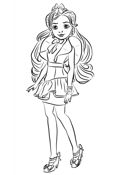 Jane from Descendants Wicked World coloring page image