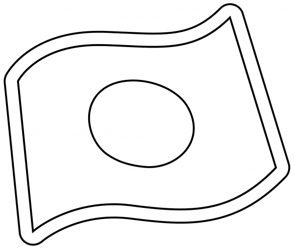 Japan Flag Emoji coloring page image
