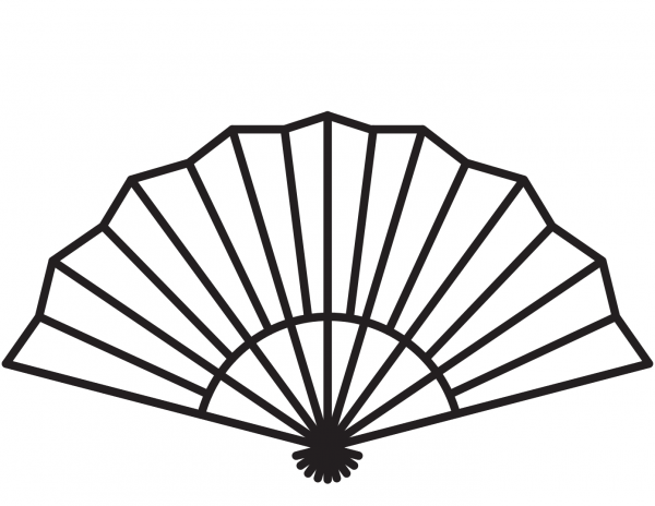 Japanese Fan coloring page image