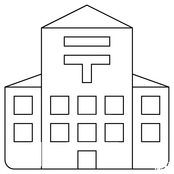 Japanese Post Office Emoji coloring page image