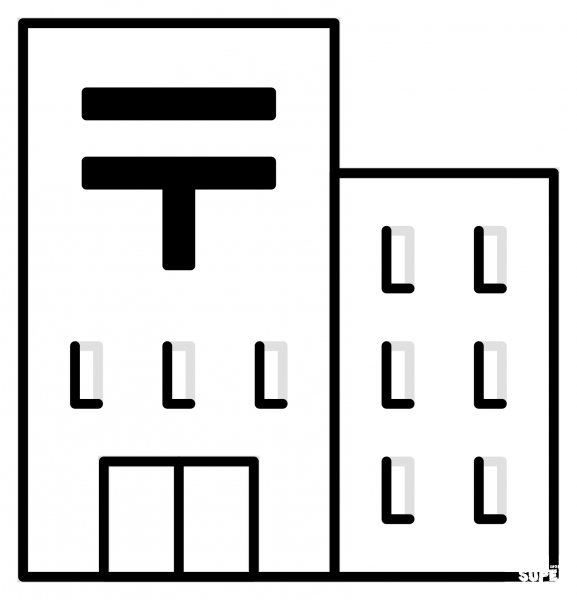 Japanese Post Office Emoji coloring page image