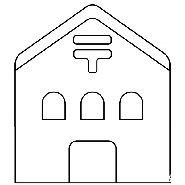 Japanese Post Office Emoji coloring page image