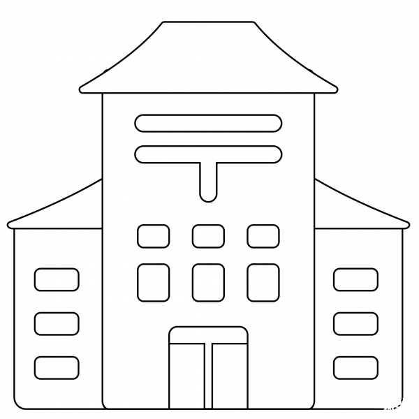 Japanese Post Office Emoji coloring page image