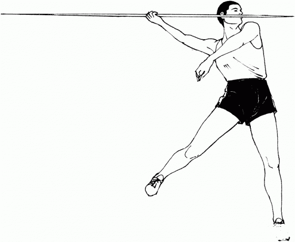 Javelin Throw coloring page image