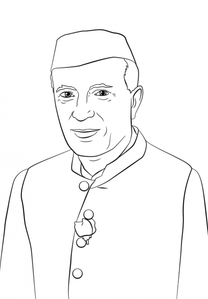 Jawaharlal Nehru coloring page image