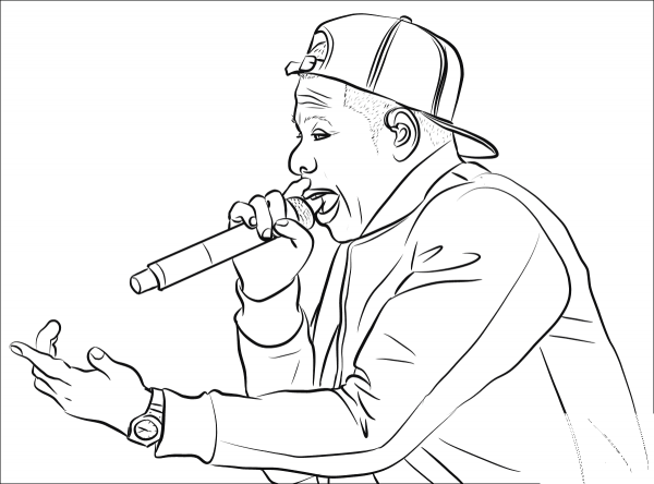 Jay Z coloring page image