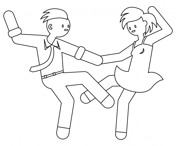 Jazz Dance coloring page image