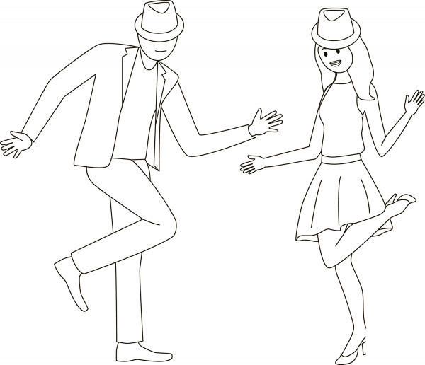 Jazz Dance coloring page image