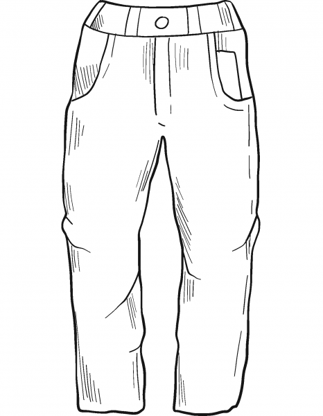 Jeans coloring page image