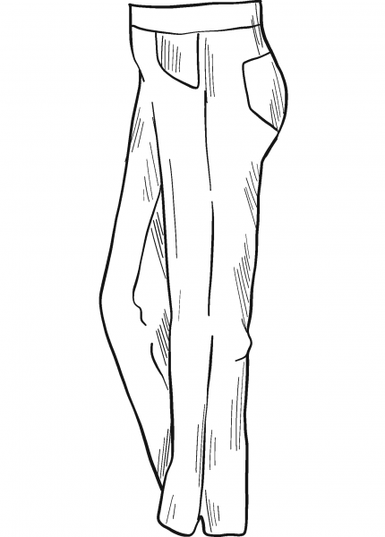 Jeans coloring page image